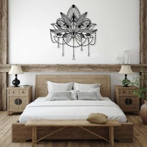 Personalized Mandala Lotus Flower Yoga Studio Home Decor Custom Metal Sign 4