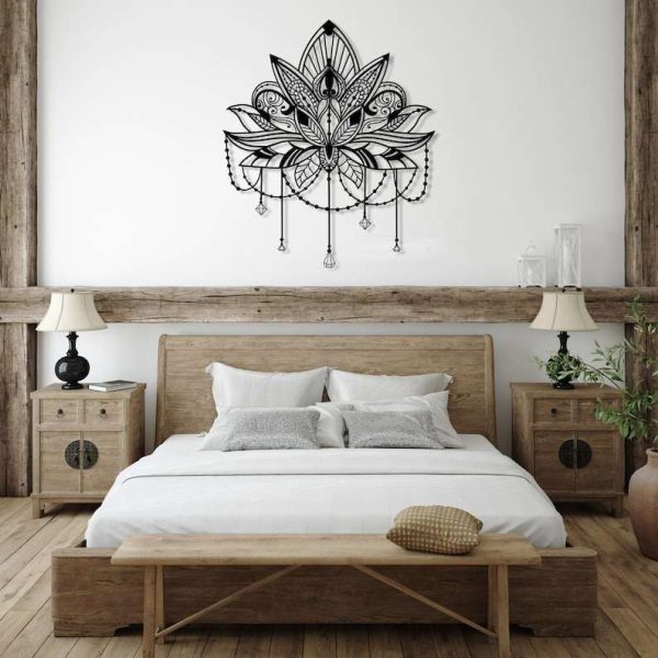 Personalized Mandala Lotus Flower Yoga Studio Home Decor Custom Metal Sign