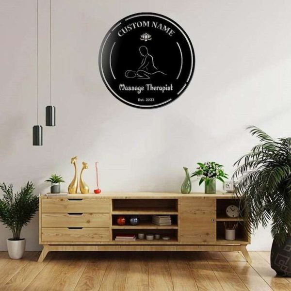 Personalized Massage Therapist Therapist SpaTherapy Home Decor Custom Metal Sign