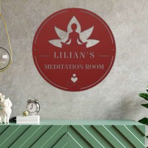 Personalized Meditation Room Wellness Room Yoga Studio Home Decor Custom Metal Sign