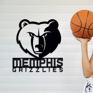 Personalized Memphis Grizzlies Logo Sign NBA Basketball Wall Decor Gift for Fan Custom Metal Sign 2