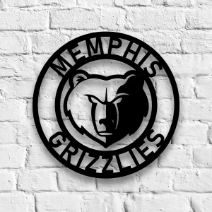 Personalized Memphis Grizzlies Sign V2 NBA Basketball Wall Decor Gift for Fan Custom Metal Sign 1
