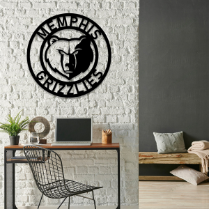 Personalized Memphis Grizzlies Sign V2 NBA Basketball Wall Decor Gift for Fan Custom Metal Sign 2