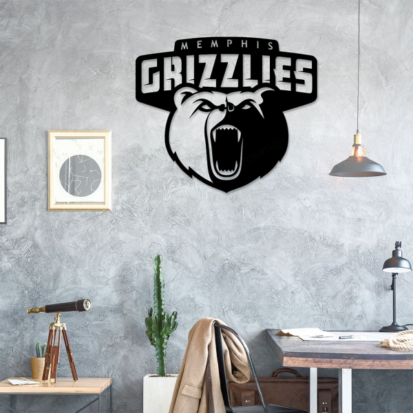 Personalized Memphis Grizzlies Sign V4 NBA Basketball Wall Decor Gift for Fan Custom Metal Sign
