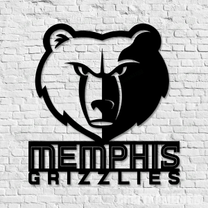 Personalized Memphis Grzzlies Sign V3 NBA Basketball Wall Decor Gift for Fan Custom Metal Sign 1