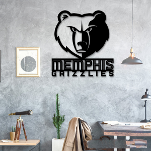 Personalized Memphis Grzzlies Sign V3 NBA Basketball Wall Decor Gift for Fan Custom Metal Sign 2