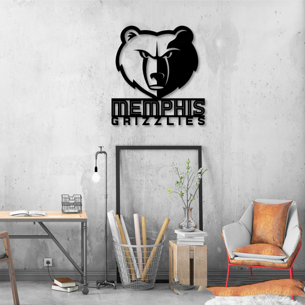 Personalized Memphis Grizzlies Sign V3 NBA Basketball Wall Decor Gift for Fan Custom Metal Sign