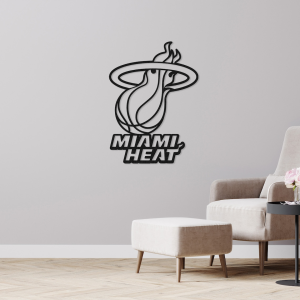 Personalized Miami Heat Logo Team Sign NBA Basketball Wall Decor Gift for Fan Custom Metal Sign 1