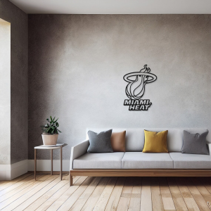 Personalized Miami Heat Logo Team Sign NBA Basketball Wall Decor Gift for Fan Custom Metal Sign 4