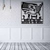 Personalized Military Eagle Sign Home Of The Free Veteran Day Patriotic Decor Gift Custom Metal Sign 3