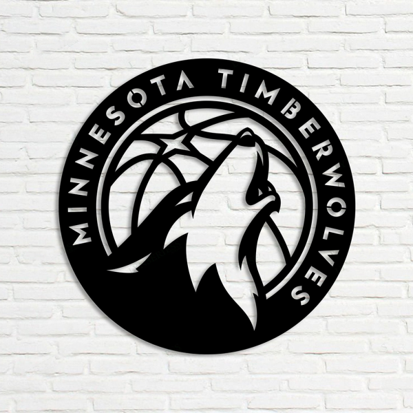 Personalized Minesota Timberwolves Sign V2 NBA Basketball Wall Decor Gift for Fan Custom Metal Sign