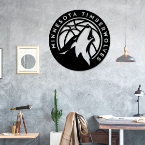 Personalized Minesota Timberwolves Sign V2 NBA Basketball Wall Decor Gift for Fan Custom Metal Sign 2
