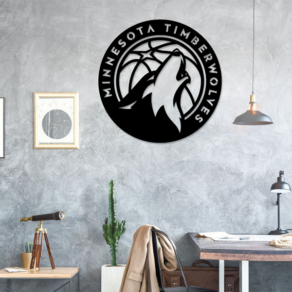 Personalized Minesota Timberwolves Sign V2 NBA Basketball Wall Decor Gift for Fan Custom Metal Sign