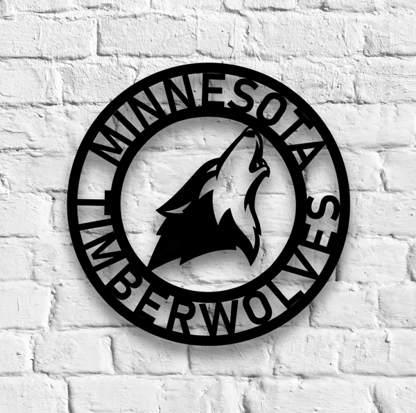 Personalized Minnesota Timberwolves Sign NBA Basketball Wall Decor Gift for Fan Custom Metal Sign