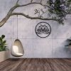 Personalized Modern Lotus Flower Yoga Studio Home Decor Custom Metal Sign 2