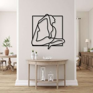 Personalized Modern Yoga Minimalism Wall Decor Yoga Studio Home Decor Custom Metal Sign 1