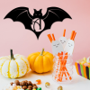 Personalized Monogram Bat Halloween Metal Sign Trick Or Treat Halloween Decoration for Home 2