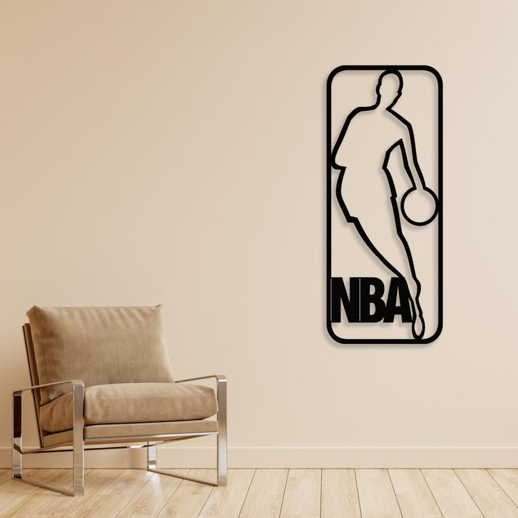 Personalized NBA Logo Sign Basketball Wall Decor Gift for Fan Custom Metal Sign 1