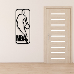 Personalized NBA Logo Sign Basketball Wall Decor Gift for Fan Custom Metal Sign 3