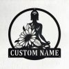 Personalized Namaste Yoga Lotus Sunflower Yoga Studio Home Decor Custom Metal Sign 1 Personalized Namaste Yoga Lotus Sunflower Yoga Studio Home Decor Custom Metal Sign 1