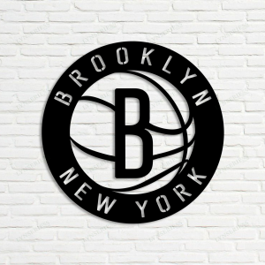 Personalized New York Brooklyn Sign V3 NBA Basketball Wall Decor Gift for Fan Custom Metal Sign 1