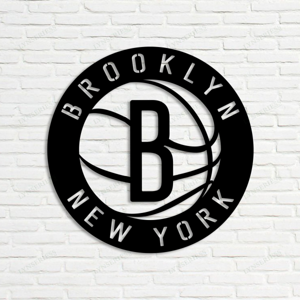 Personalized New York Brooklyn Sign V3 NBA Basketball Wall Decor Gift for Fan Custom Metal Sign