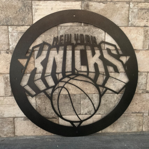 Personalized New York Knicks Logo Sign NBA Basketball Wall Decor Gift for Fan Custom Metal Sign 1