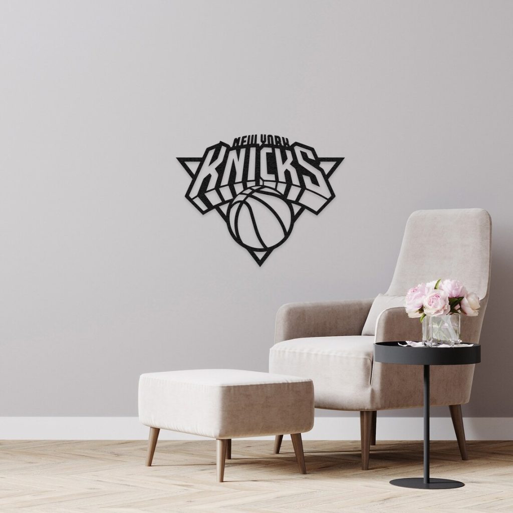 Personalized New York Knicks Logo Sign V2 NBA Basketball Wall Decor Gift for Fan Custom Metal Sign 1