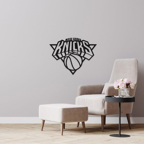 Personalized New York Knicks Logo Sign V2 NBA Basketball Wall Decor Gift for Fan Custom Metal Sign