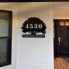 Personalized Oak Tree Address Sign House Number Plaque Custom Metal Sign 1
