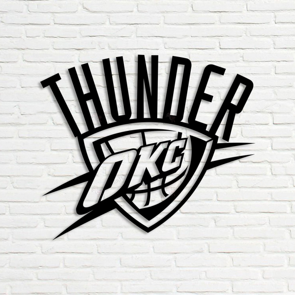 Personalized Oklahoma City Thunder Logo Sign V1 NBA Basketball Wall Decor Gift for Fan Custom Metal Sign