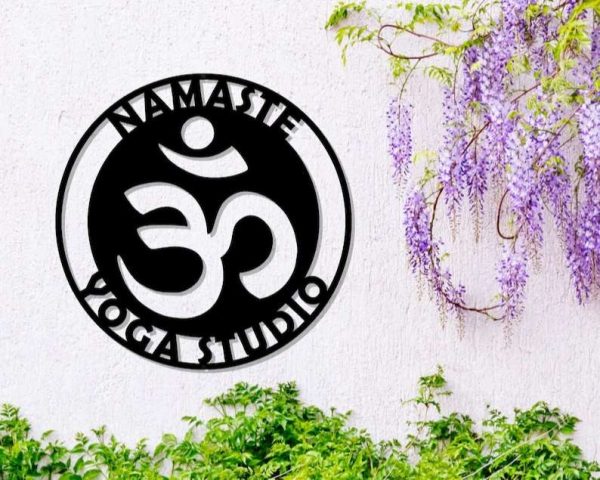 Personalized Om Symbol Yoga Studio Business Sign Home Decor Custom Metal Sign