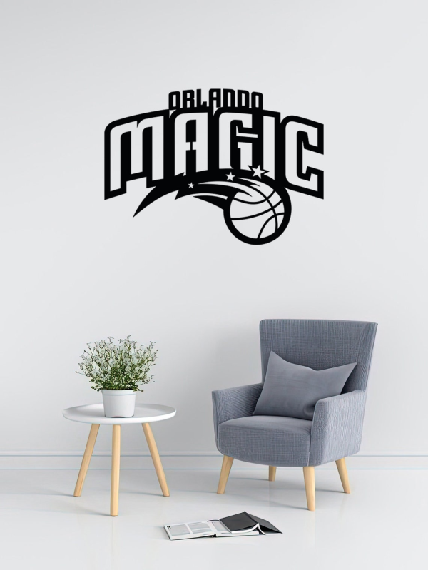 Personalized Orlando Magic Logo Sign NBA Basketball Wall Decor Gift for Fan Custom Metal Sign