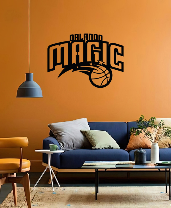 Personalized Orlando Magic Logo Sign NBA Basketball Wall Decor Gift for Fan Custom Metal Sign