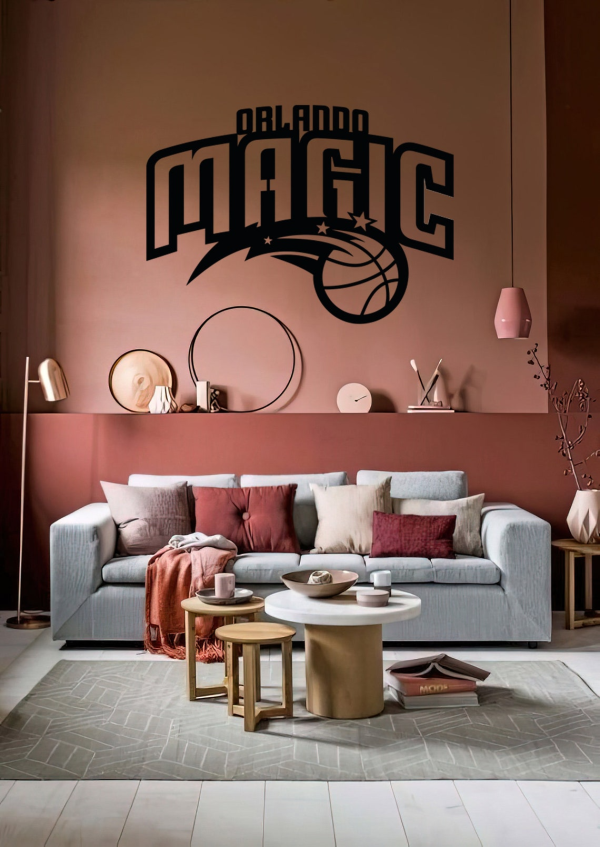 Personalized Orlando Magic Logo Sign NBA Basketball Wall Decor Gift for Fan Custom Metal Sign