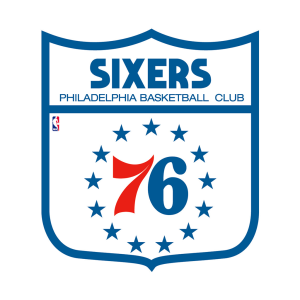 Personalized Philadelphia 76ers Logo Sheild Sign V4 NBA Basketball Wall Decor Gift for Fan Custom Metal Sign