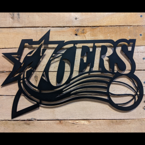 Personalized Philadelphia 76ers Logo Sign V1 NBA Basketball Wall Decor Gift for Fan Custom Metal Sign 3