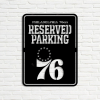 Personalized Philadelphia 76ers Reserved Parking Sign NBA Basketball Wall Decor Gift for Fan Custom Metal Sign 1