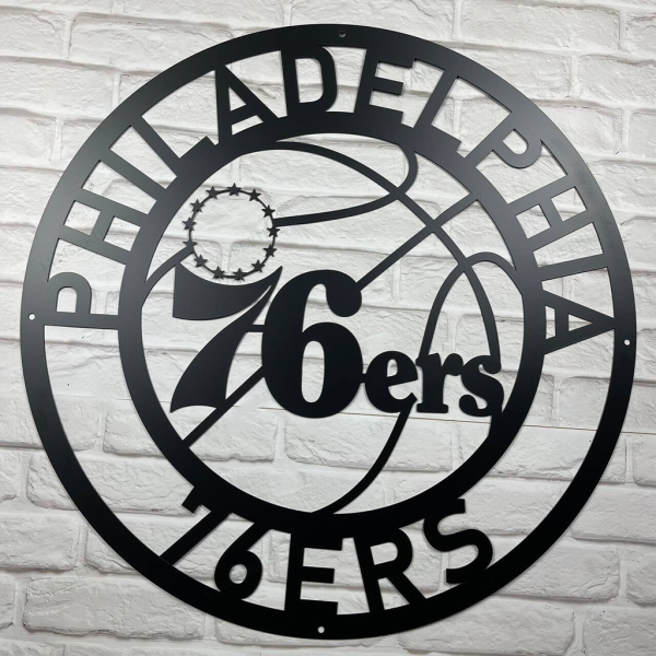Personalized Philadelphia 76ers Sign V8 NBA Basketball Wall Decor Gift for Fan Custom Metal Sign