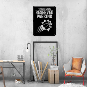 Personalized Phoenix Suns Reserved Parking Sign NBA Basketball Wall Decor Gift for Fan Custom Metal Sign 3