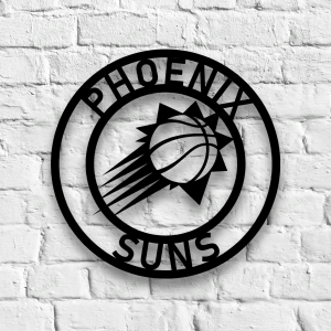 Personalized Phoenix Suns Sign V2 NBA Basketball Wall Decor Gift for Fan Custom Metal Sign 1