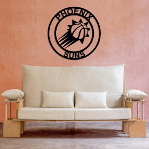Personalized Phoenix Suns Team Logo Sign NBA Basketball Wall Decor Gift for Fan Custom Metal Sign 4