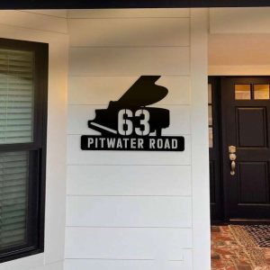 Personalized Piano Player Address Sign Swirl Piano Lover House Number Plaque Custom Metal Sign 1