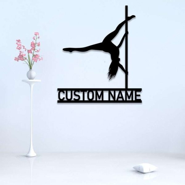 Personalized Pole Dance Yoga Studio Home Decor Custom Metal Sign