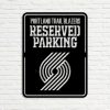 Personalized Portland Trail Blazers Reserved Parking Sign NBA Basketball Wall Decor Gift for Fan Custom Metal Sign 1
