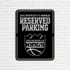 Personalized Sacramento Kings Reserved Parking Sign NBA Basketball Wall Decor Gift for Fan Custom Metal Sign 1