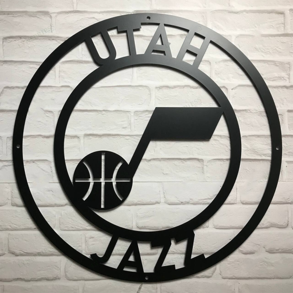 Personalized Utah Jazz Sign V1 NBA Basketball Wall Decor Gift for Fan Custom Metal Sign