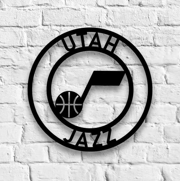 Personalized Utah Jazz Sign V1 NBA Basketball Wall Decor Gift for Fan Custom Metal Sign