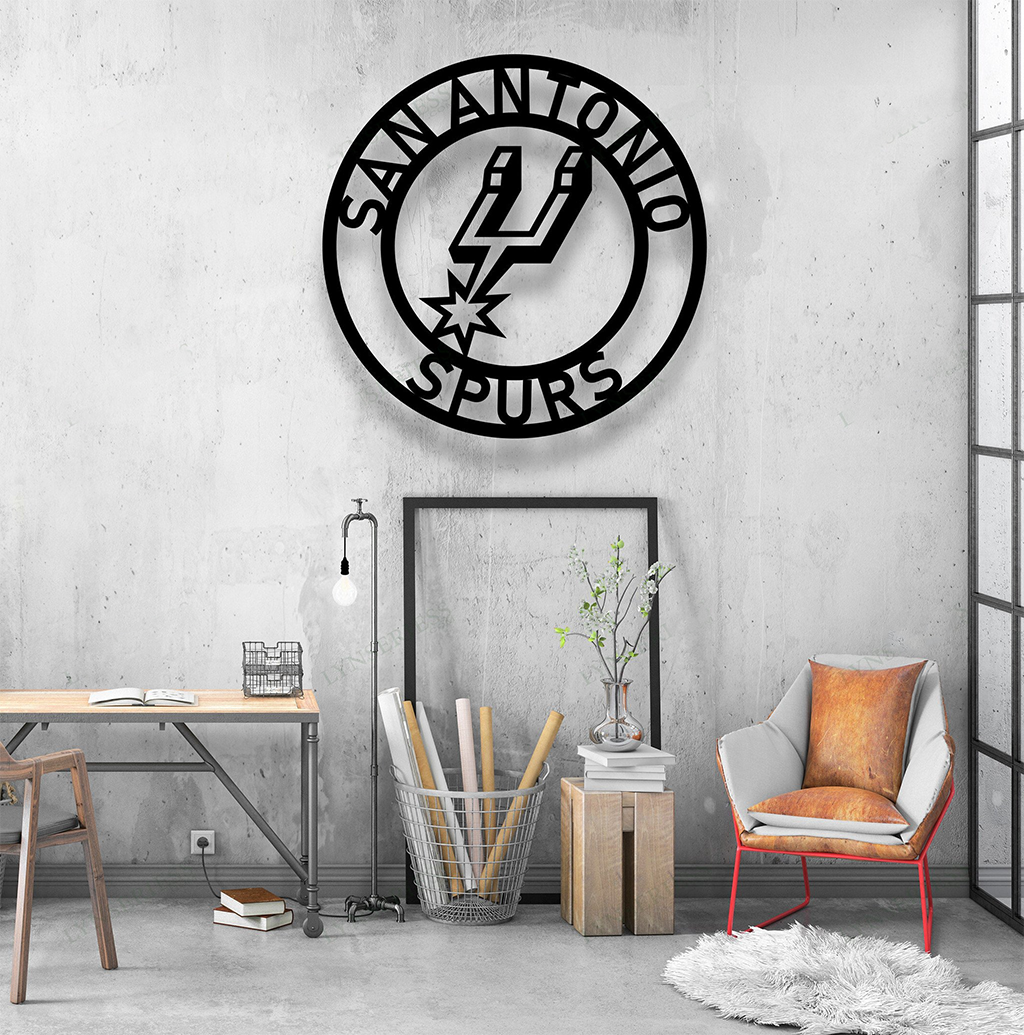 San Antonio Spurs 10.5 x 13 Sublimated Horizontal Hardwood Classics Team  Logo Plaque - NBA Team Plaques and Collages