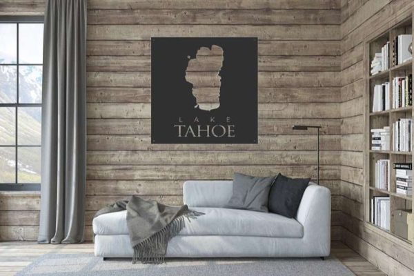 Personalized Lake Name Sign Lakehouse Beach House Home Decor Custom Metal Sign